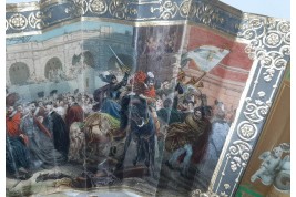 Henri IV's entry into Paris, fan circa 1850