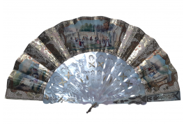 Henri IV's entry into Paris, fan circa 1850