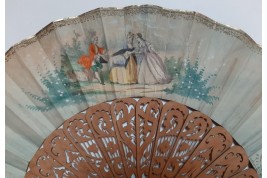 The Spanish Empire and the United States in Cuba, fan circa 1860-65