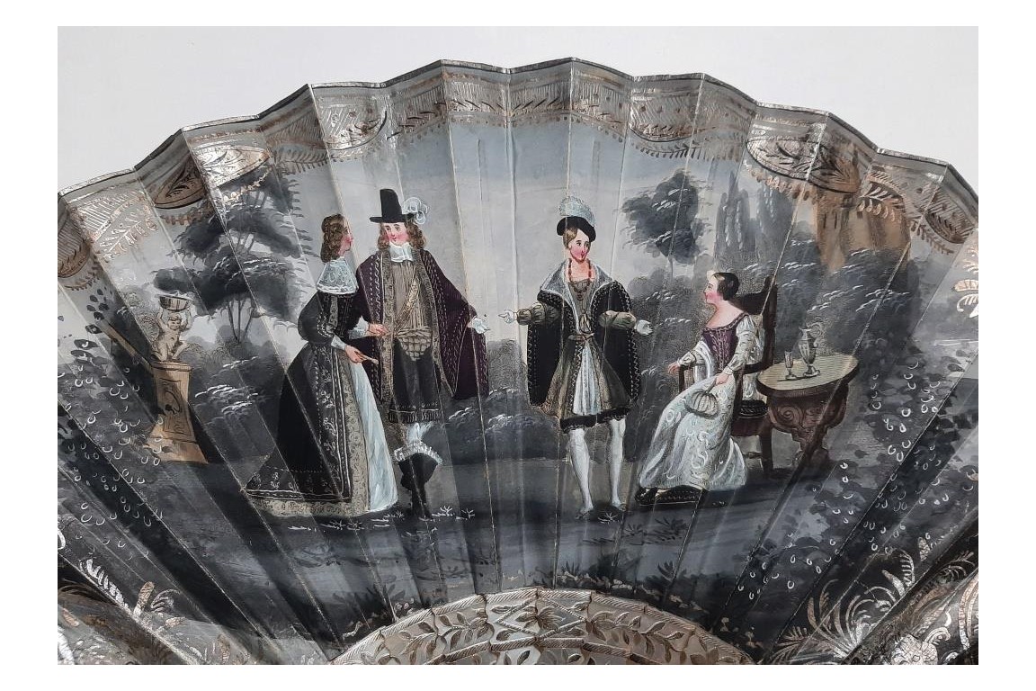 Tombeau de Ferdinand VII, éventail de deuil vers 1833