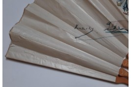 Le départ des conscrits de Fouilly les Cotrets, éventail de 1914