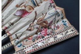 Musical instruments, fan circa 1780