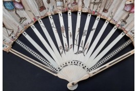 Musical instruments, fan circa 1780