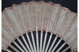 Musical instruments, fan circa 1780