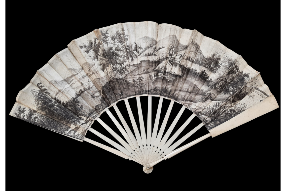 La Flûte enchantée de Mozart. Éventail vers 1791 La Flûte enchantée de Mozart. Éventail vers 1791