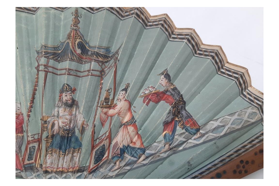 Collation musicale chinoise, éventail vers 1810-15 Collation musicale chinoise, éventail vers 1810-15