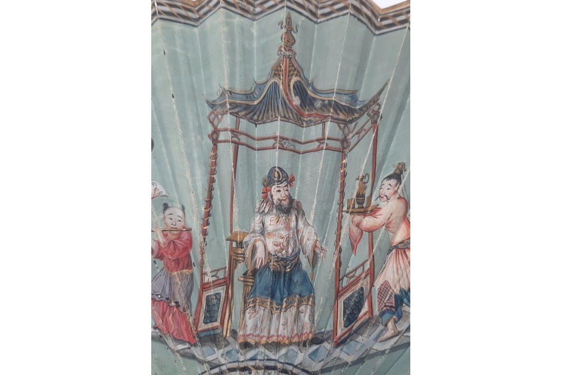 Collation musicale chinoise, éventail vers 1810-15 Collation musicale chinoise, éventail vers 1810-15