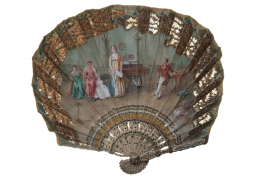 A recital during the Empire, fan circa 1900