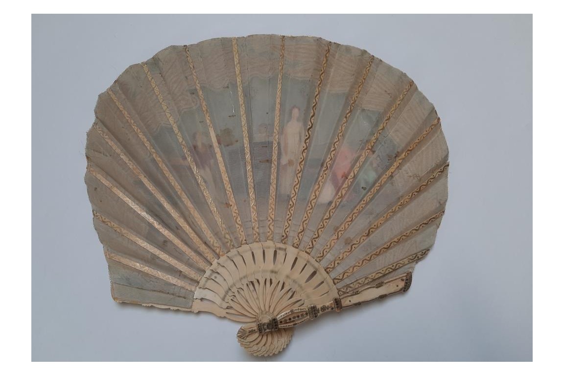 A recital during the Empire, fan circa 1900