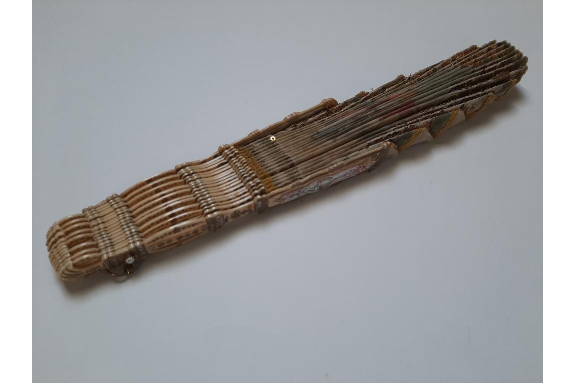 A recital during the Empire, fan circa 1900