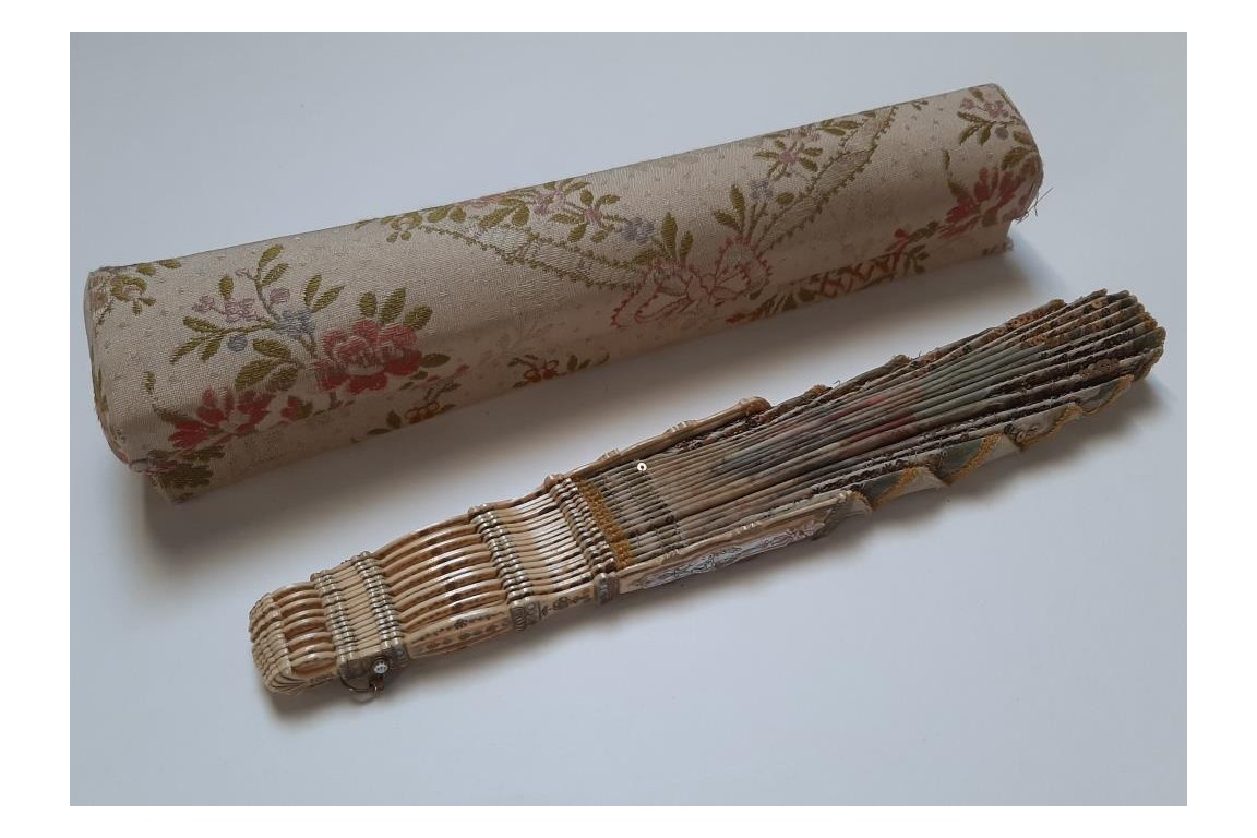 A recital during the Empire, fan circa 1900