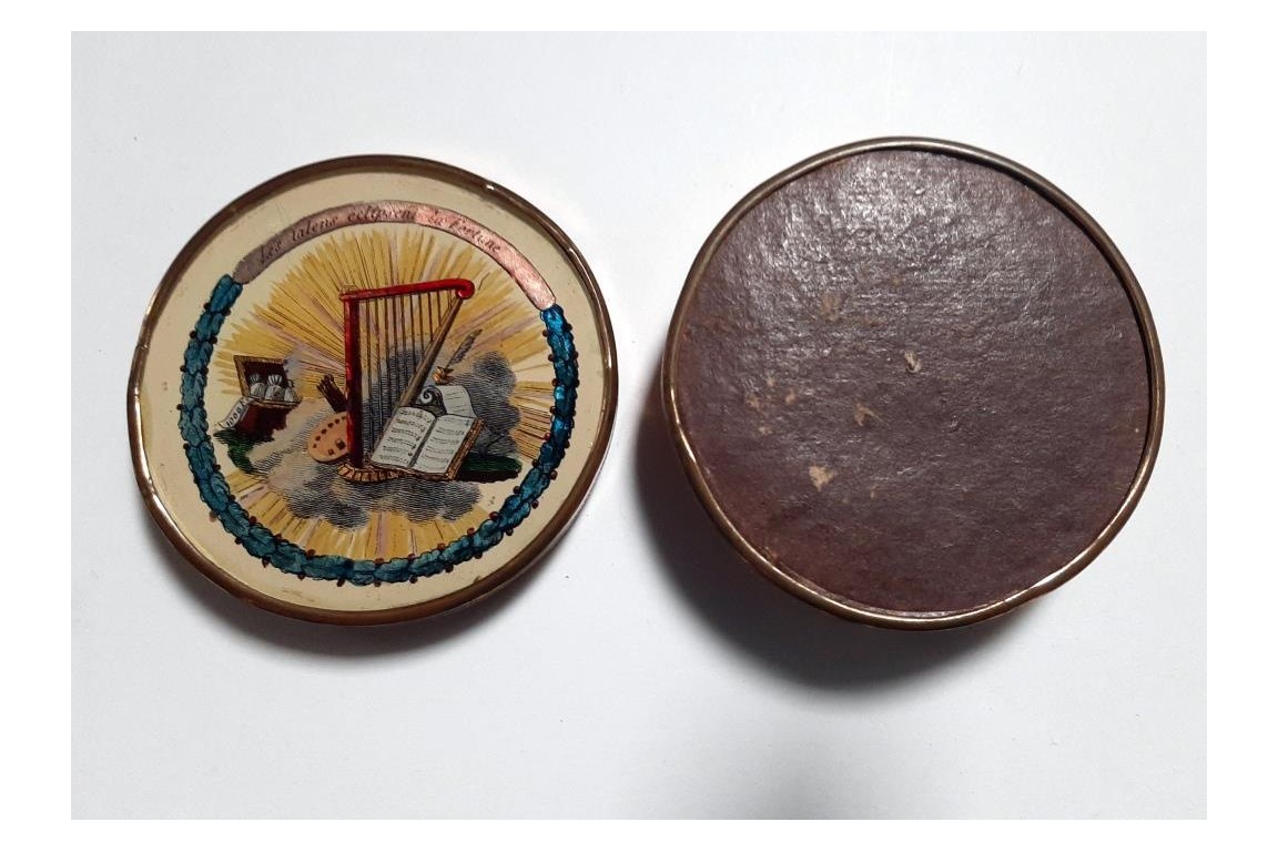 Talents outstrip fortune, candy box circa 1825-30