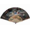 Musical entertainment, fan, circa 1740-50