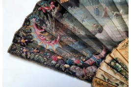 Musical entertainment, fan, circa 1740-50