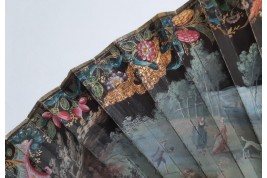 Musical entertainment, fan, circa 1740-50