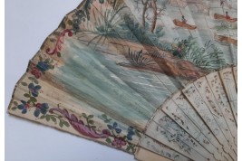 Musical entertainment, fan, circa 1740-50