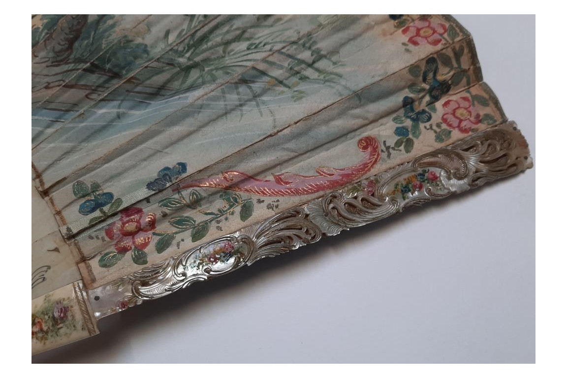 Musical entertainment, fan, circa 1740-50