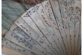 Musical entertainment, fan, circa 1740-50
