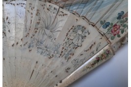 Musical entertainment, fan, circa 1740-50