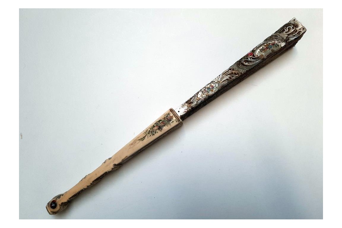 Musical entertainment, fan, circa 1740-50