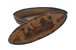Small galant concert,  18th century arte povera box