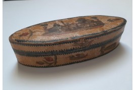 Small galant concert,  18th century arte povera box