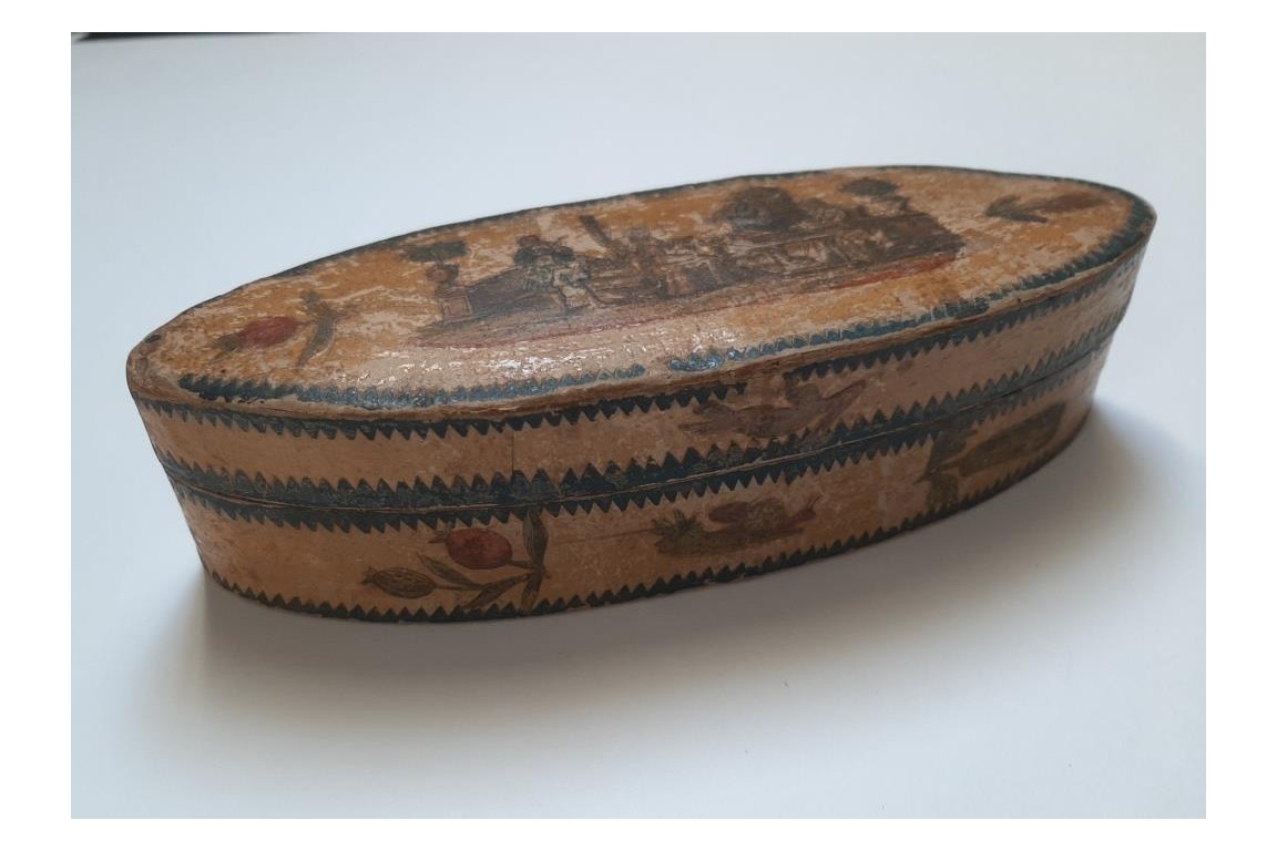 Small galant concert,  18th century arte povera box