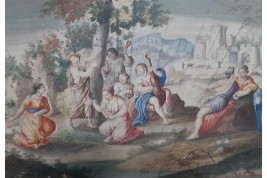 Orpheus and Eurydice, fan leaf 17th or 18th century