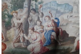 Orpheus and Eurydice, fan leaf 17th or 18th century