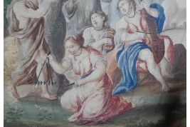 Orpheus and Eurydice, fan leaf 17th or 18th century
