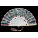 Feast of Taoist deities, Chinese fan circa 1840-50