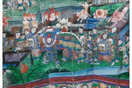 Feast of Taoist deities, fan, ca. 1840-50