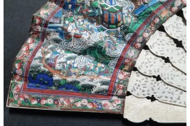 Feast of Taoist deities, fan, ca. 1840-50