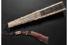 Feast of Taoist deities, fan, ca. 1840-50