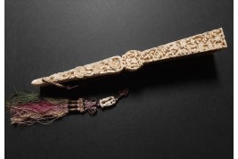 Feast of Taoist deities, fan, ca. 1840-50