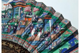 Géant de Chine, éventail seconde moitié du XIXème sècle