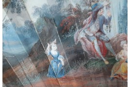 L'amour naissant, éventail d'époque Louis XV