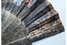 L'amour naissant, éventail d'époque Louis XV