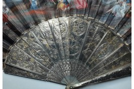L'amour naissant, éventail d'époque Louis XV