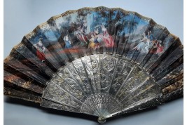 L'amour naissant, éventail d'époque Louis XV