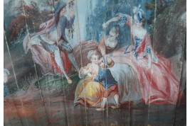 L'amour naissant, éventail d'époque Louis XV