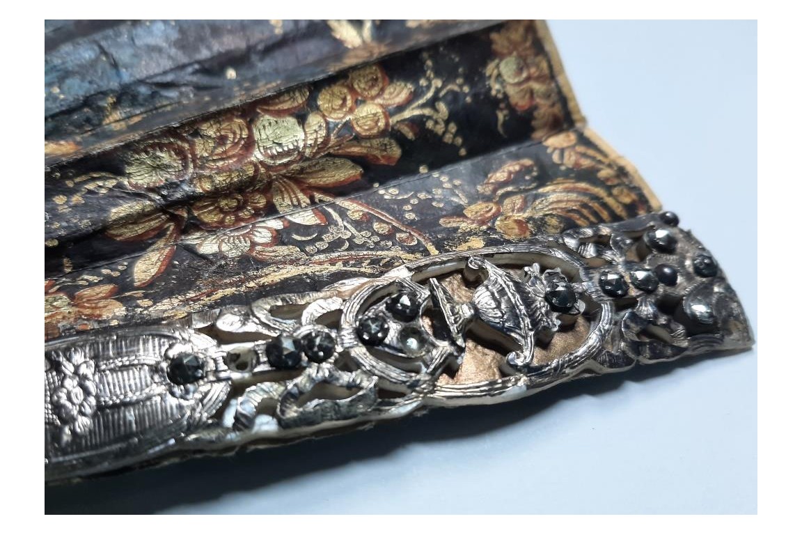 L'amour naissant, éventail d'époque Louis XV