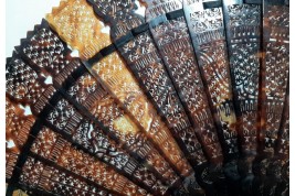 Chinese bats, 19th century fan