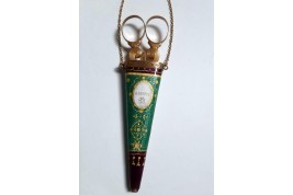 Scissors and its case, early 19th century