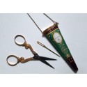 Scissors and its case, early 19th century