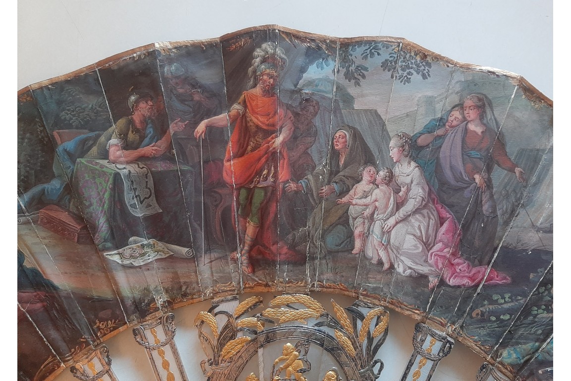 La famille de Darius face à Alexandre, éventail vers 1760