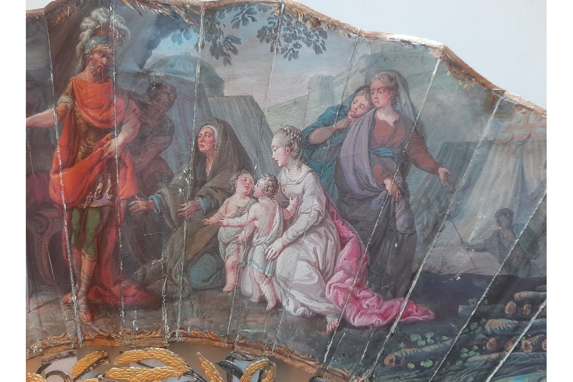 La famille de Darius face à Alexandre, éventail vers 1760