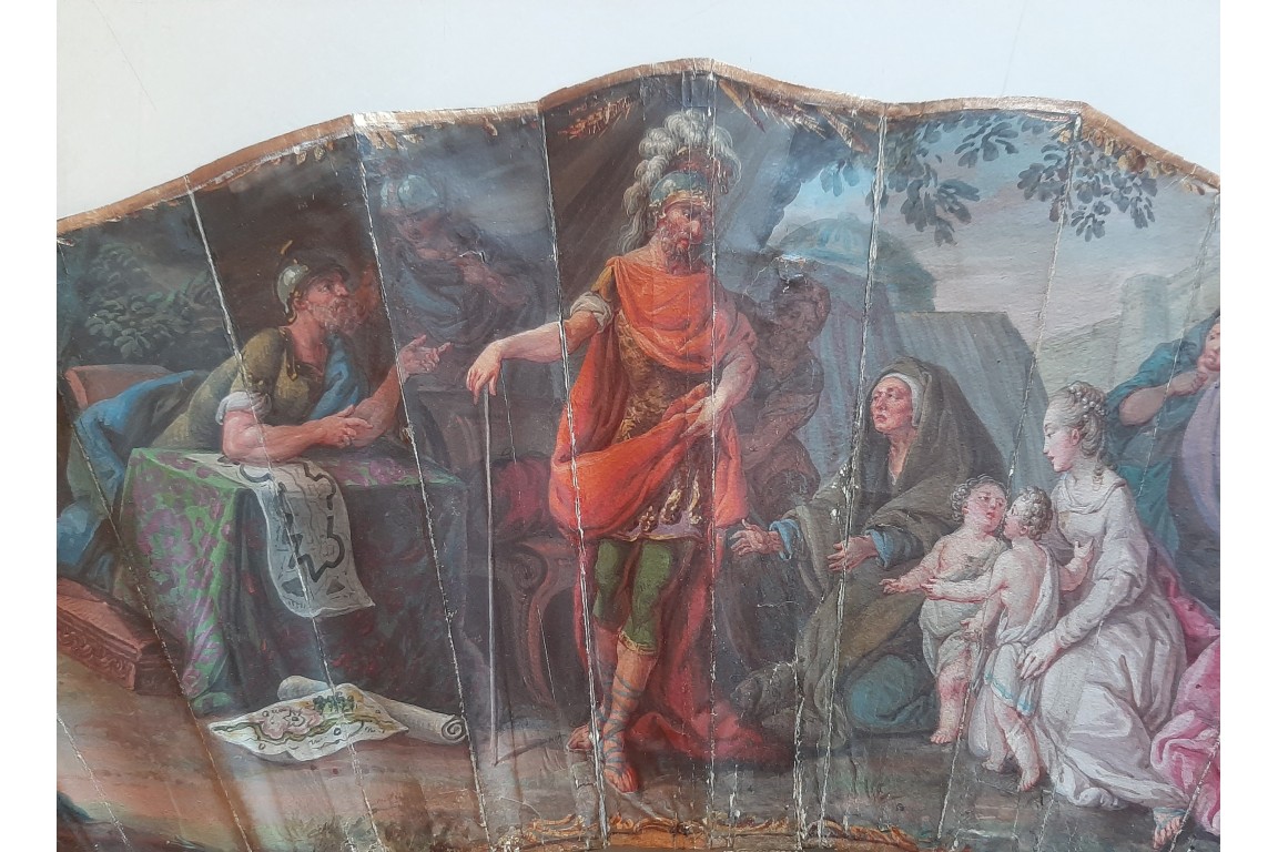 La famille de Darius face à Alexandre, éventail vers 1760