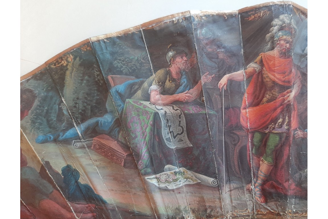 La famille de Darius face à Alexandre, éventail vers 1760