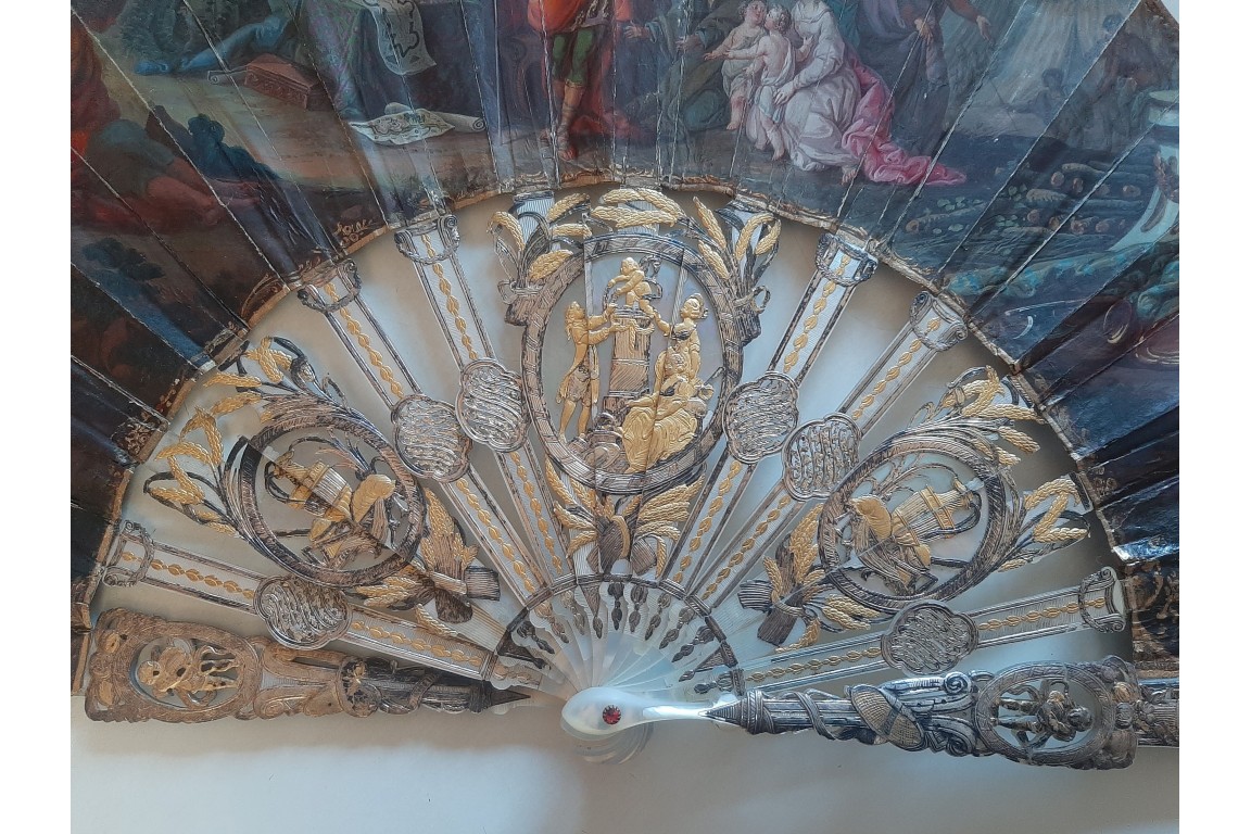 La famille de Darius face à Alexandre, éventail vers 1760